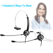 Load image into Gallery viewer, Noise Canceling Headset Convertible RJ9 Earphone with Microphone Adaptor