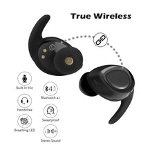 Load image into Gallery viewer, Mini Wireless Bluetooth Twins Earbuds Mic True Bass Stereo In-Ear TWS Earphones