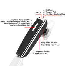 Load image into Gallery viewer, Bluetooth Wireless Trucker Headset Earpiece Hands-Free Mic Noise Cancellation