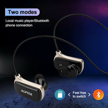 Load image into Gallery viewer, 2 in 1 Sports MP3 Player Waterproof Stereo Bluetooth Headsets Earphone 16GB