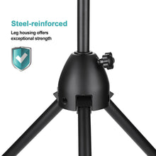 Load image into Gallery viewer, Foldable Microphone Isolation Shield Adjustable Tripod Stand Recording Studio