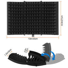 Load image into Gallery viewer, Foldable Microphone Isolation Shield Adjustable Tripod Stand Recording Studio