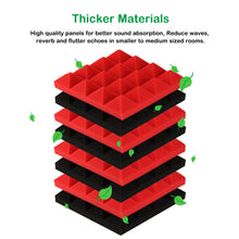 Load image into Gallery viewer, Sound Proof Padding, AGPtEK 24 Packs Soundproof Foams 25x25x5CM Acoustic Foam Panels, Ideal for Recording Studio, TV Room, Kid’s Room,and Office and Podcast Recording