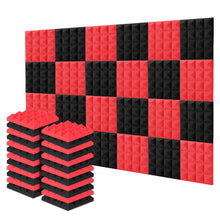 Load image into Gallery viewer, Sound Proof Padding, AGPtEK 24 Packs Soundproof Foams 25x25x5CM Acoustic Foam Panels, Ideal for Recording Studio, TV Room, Kid’s Room,and Office and Podcast Recording