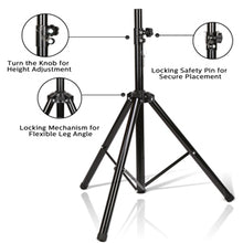 Load image into Gallery viewer, 2Pack Speaker Tripod Stand Adjustable Holder for Recording Room Studio Party