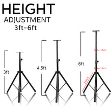 Load image into Gallery viewer, 2Pack Speaker Tripod Stand Adjustable Holder for Recording Room Studio Party