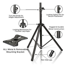Load image into Gallery viewer, 2Pack Speaker Tripod Stand Adjustable Holder for Recording Room Studio Party