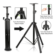 Load image into Gallery viewer, 2Pack Speaker Tripod Stand Adjustable Holder for Recording Room Studio Party
