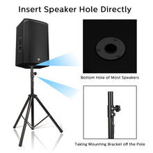 Load image into Gallery viewer, 2Pack Speaker Tripod Stand Adjustable Holder for Recording Room Studio Party