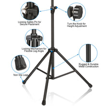 Load image into Gallery viewer, AGPtEK Microphone Stand Wind Screen Bracket with Adjustable Non-slip Tripod Base