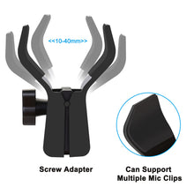Load image into Gallery viewer, AGPtEK Desk Microphone Stand with Mic Clip 5/8&quot; Male to 3/8&quot; Female Screw Upgraded Adjustable
