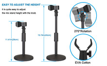 Load image into Gallery viewer, AGPtEK Desk Microphone Stand with Mic Clip 5/8" Male to 3/8" Female Screw Upgraded Adjustable