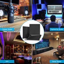 Load image into Gallery viewer, AGPtEK 12 Packs Acoustic Absorption Panels 12 * 12 * 0.4 Inches Sound Insulation Panels Beveled Edge Tiles, High Density Acoustic Sound Absorbing Panels, Great for Home & Offices, Wall Decoration and Acoustic Treatment (Black)