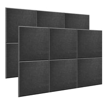 Load image into Gallery viewer, AGPtEK 12 Packs Acoustic Absorption Panels 12 * 12 * 0.4 Inches Sound Insulation Panels Beveled Edge Tiles, High Density Acoustic Sound Absorbing Panels, Great for Home & Offices, Wall Decoration and Acoustic Treatment (Black)