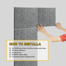 Load image into Gallery viewer, Dark Grey 12pcs Acoustic Panels High Density Soundproof Absorbing Noise Cancellation Wall Decoration & Acoustic Treatment