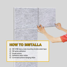 Load image into Gallery viewer, Light Grey AGPtEK 12 Packs Acoustic Absorption Panels High Density Noise Cancellation Wall Decoration Acoustic Treatment