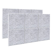 Load image into Gallery viewer, Light Grey AGPtEK 12 Packs Acoustic Absorption Panels High Density Noise Cancellation Wall Decoration Acoustic Treatment