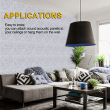 Load image into Gallery viewer, Light Grey AGPtEK 12 Packs Acoustic Absorption Panels High Density Noise Cancellation Wall Decoration Acoustic Treatment