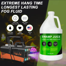 Load image into Gallery viewer, Swamp Juice, Ridiculously Long Lasting Fog Fluid, 2-3 Hour Hang Time for Halloween and Home Haunters, Theatrical Effects 1 Gallon