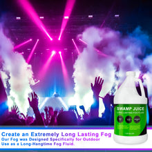 Load image into Gallery viewer, Swamp Juice, Ridiculously Long Lasting Fog Fluid, 2-3 Hour Hang Time for Halloween and Home Haunters, Theatrical Effects 1 Gallon