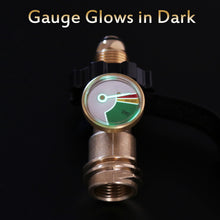 Load image into Gallery viewer, Propane Tank Adapter with Gauge Converts POL LP Tank Service Valve QCC1 / Type 1