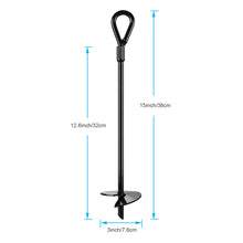 Load image into Gallery viewer, AGPtEK 4 Packs Ground Anchor Kit with 15 Inches Long and 0.5 Inches Thick, Ground Anchors Heavy Duty Great for Tents, Canopies, Sheds, Trampoline and Swing Sets