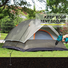 Load image into Gallery viewer, AGPtEK 4 Packs Ground Anchor Kit with 15 Inches Long and 0.5 Inches Thick, Ground Anchors Heavy Duty Great for Tents, Canopies, Sheds, Trampoline and Swing Sets