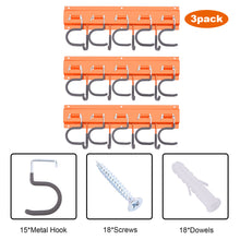 Load image into Gallery viewer, 3 Set Garden Tool Organizer Wall Mounted Hanger Hooks Home Garage