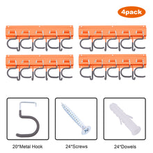 Load image into Gallery viewer, 4 Set 64” Garden Tool Organizer Wall Mounted Hanger Hooks Home Garage