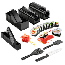 Load image into Gallery viewer, 11Pcs DIY Sushi Making Kit Tools Set Rice Ball Rolls Mold with Premium Knife