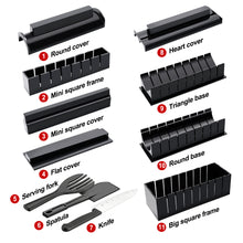 Load image into Gallery viewer, 11Pcs DIY Sushi Making Kit Tools Set Rice Ball Rolls Mold with Premium Knife