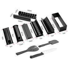 Load image into Gallery viewer, 11Pcs DIY Sushi Making Kit Tools Set Rice Ball Rolls Mold with Premium Knife