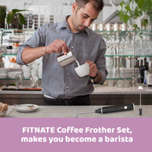 Load image into Gallery viewer, USB Electric Milk Coffee Frother Set 3 Speeds Foam Maker Blender 2 Whisks Heads