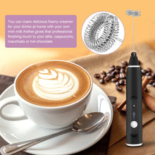 Load image into Gallery viewer, USB Electric Milk Coffee Frother Set 3 Speeds Foam Maker Blender 2 Whisks Heads