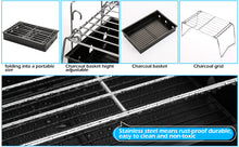 Load image into Gallery viewer, Camping Grill Barbecue Tool Folding & Lightweight Steel Mesh Portable for Outdoor Cooking Hiking Tailgating