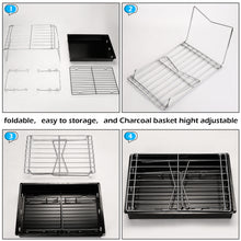 Load image into Gallery viewer, Camping Grill Barbecue Tool Folding & Lightweight Steel Mesh Portable for Outdoor Cooking Hiking Tailgating