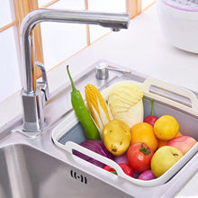 Load image into Gallery viewer, Foldable Dish Tub Washing Basin Collapsible Draining Pan Strainer Food Basket