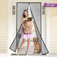 Load image into Gallery viewer, Magnetic Screen Door with Durable Fiberglass Mosquito Mesh Curtain