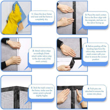 Load image into Gallery viewer, Magnetic Screen Door with Durable Fiberglass Mosquito Mesh Curtain