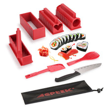 Load image into Gallery viewer, 11Pcs Sushi Making Kit Sushi Rolls with Premium Sushi Knife