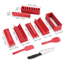 Load image into Gallery viewer, 11Pcs Sushi Making Kit Sushi Rolls with Premium Sushi Knife