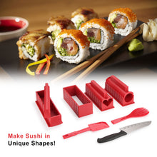 Load image into Gallery viewer, 11Pcs Sushi Making Kit Sushi Rolls with Premium Sushi Knife