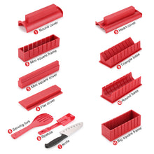Load image into Gallery viewer, 11Pcs Sushi Making Kit Sushi Rolls with Premium Sushi Knife