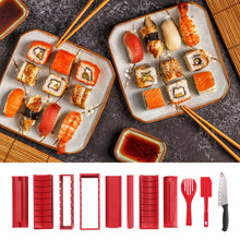 Load image into Gallery viewer, 11Pcs Sushi Making Kit Sushi Rolls with Premium Sushi Knife