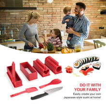 Load image into Gallery viewer, 11Pcs Sushi Making Kit Sushi Rolls with Premium Sushi Knife