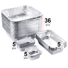 Load image into Gallery viewer, IMAGE 51 Packs Aluminum Loaf Pans Disposable Premium Heavy-Duty Tin Foil 4 Sizes