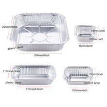 Load image into Gallery viewer, IMAGE 51 Packs Aluminum Loaf Pans Disposable Premium Heavy-Duty Tin Foil 4 Sizes