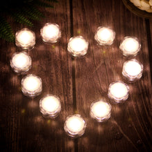Load image into Gallery viewer, 24x LED Submersible Waterproof Wedding Xmas Floral Decoration Tea Vase Battery light Candles warm white