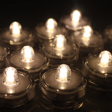 Load image into Gallery viewer, 24x LED Submersible Waterproof Wedding Xmas Floral Decoration Tea Vase Battery light Candles warm white