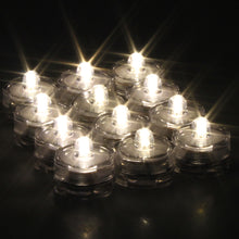 Load image into Gallery viewer, 24x LED Submersible Waterproof Wedding Xmas Floral Decoration Tea Vase Battery light Candles warm white